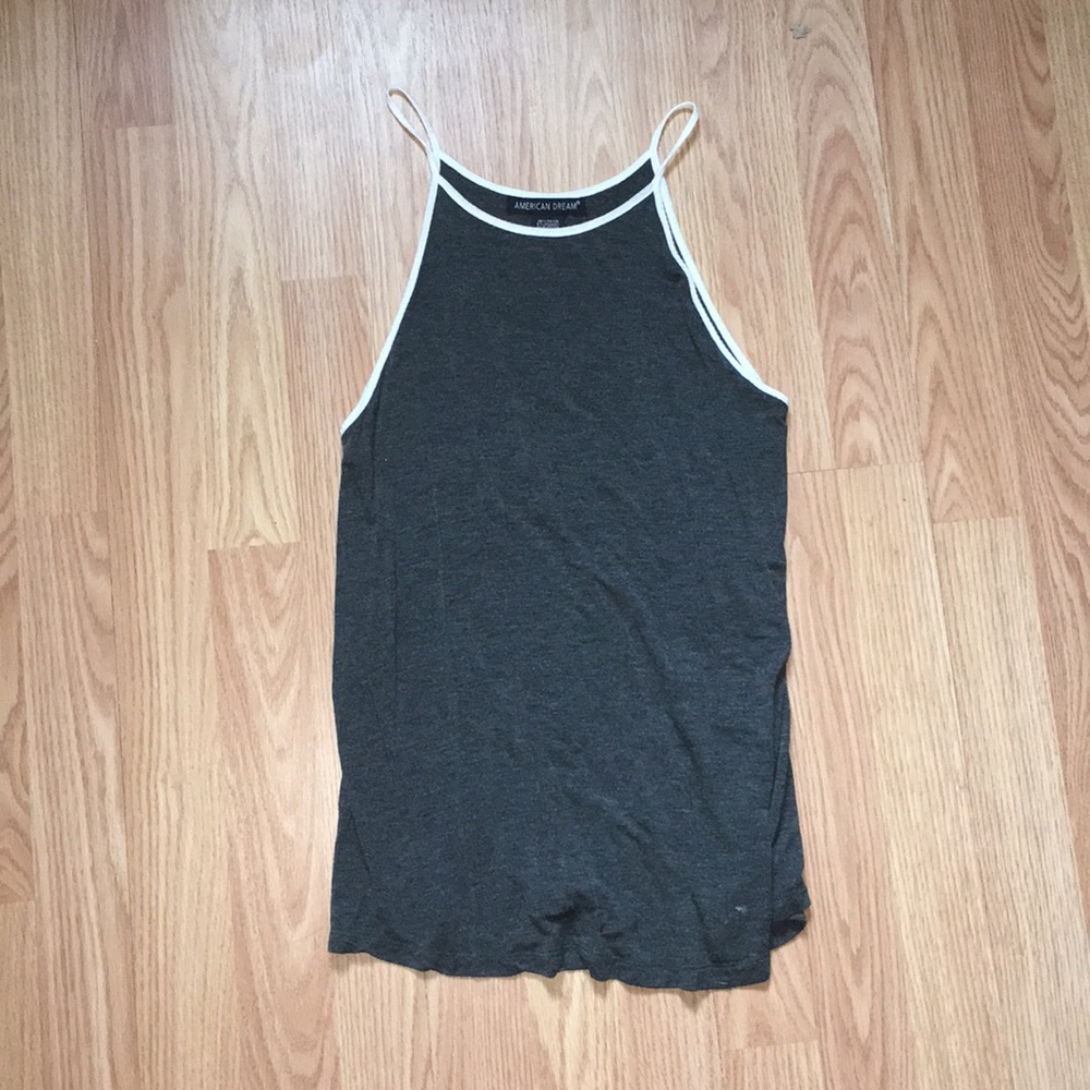 Grey and white trendy tank top